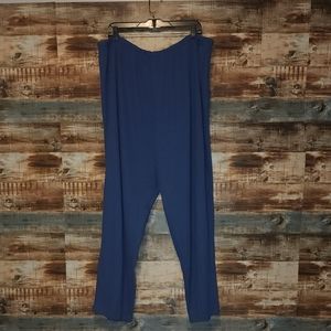NWT Bobbie Brooks Blue Casual Comfort Knit Pants Elastic Waist Plus Size